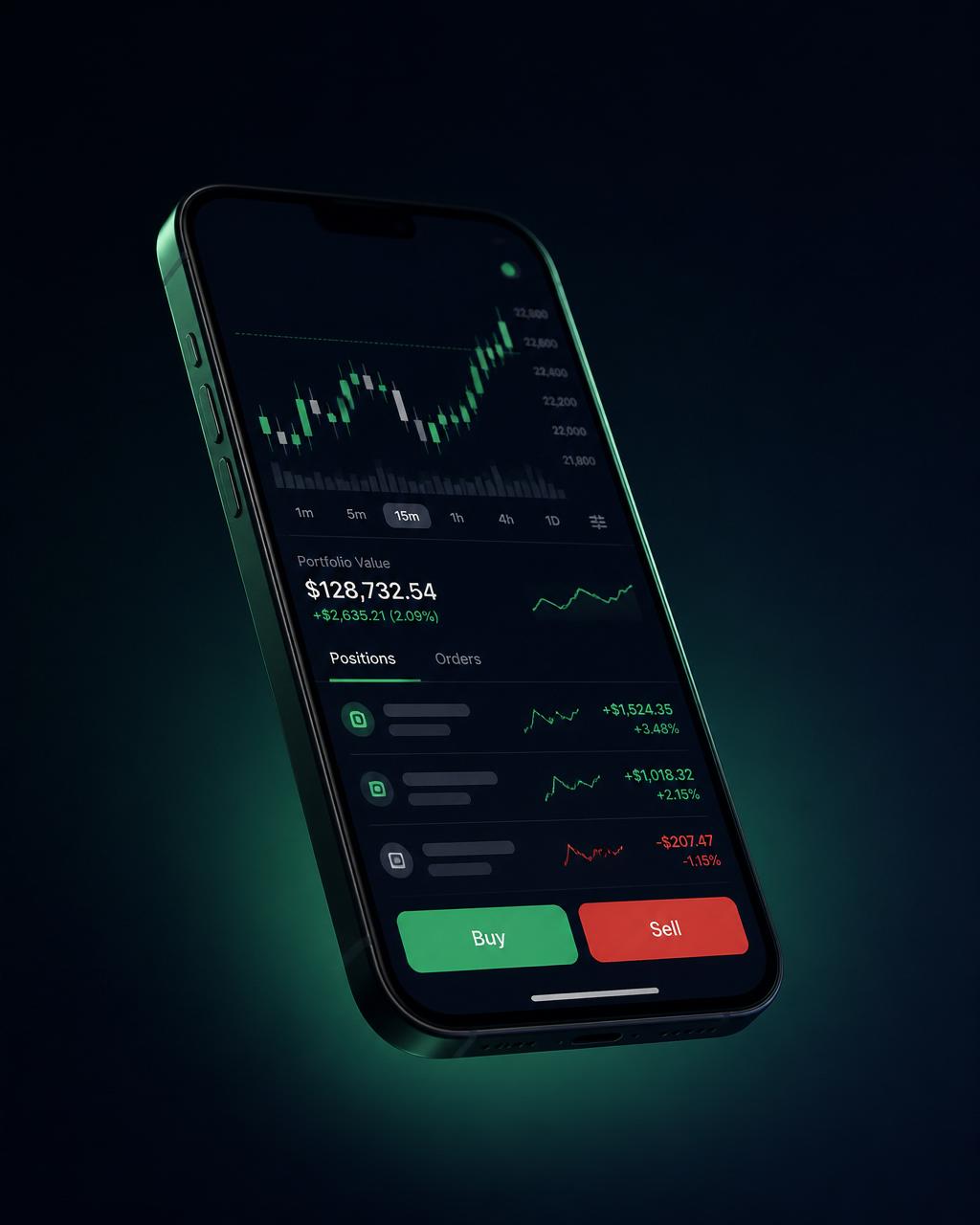 Speedtrader mobile app on iOS and Android